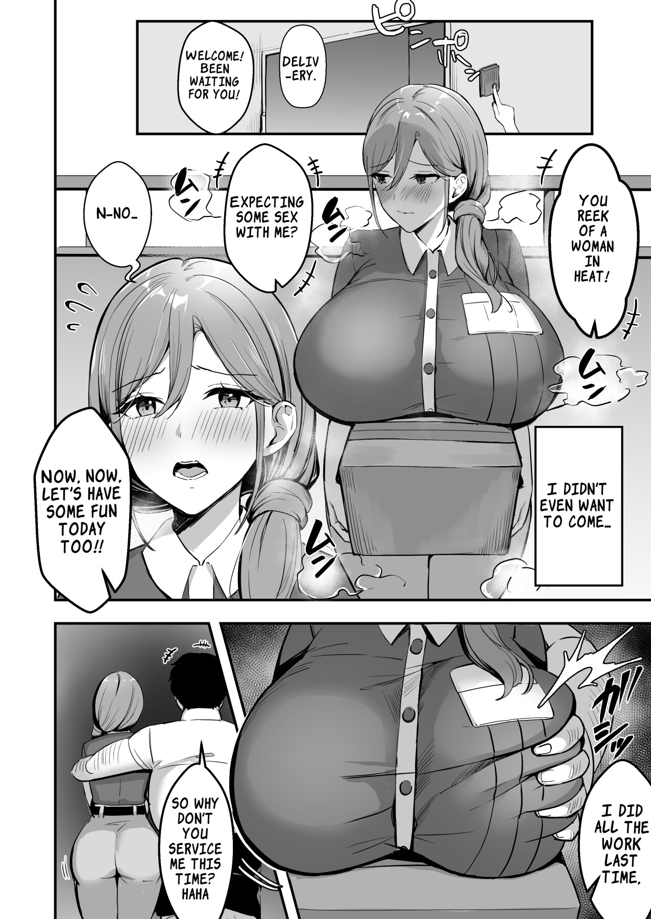 Hentai Manga Comic-The Housewife Courier Who Became a Bitch for the Customer's Huge Cock-Read-31